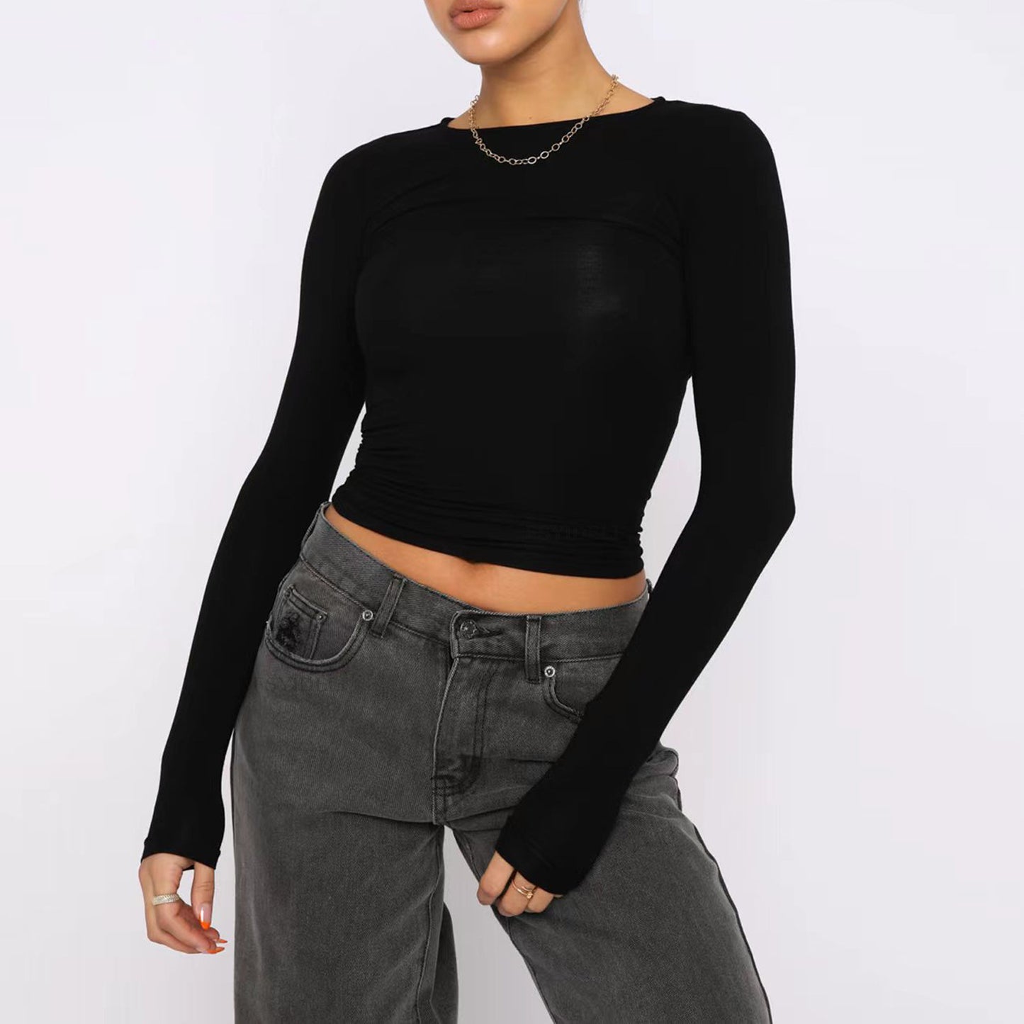 Slim Long-sleeved  Tops
