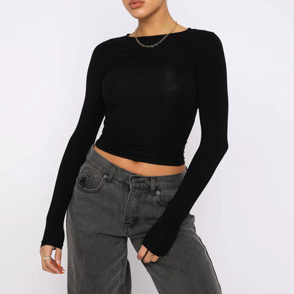 Slim Long-sleeved  Tops