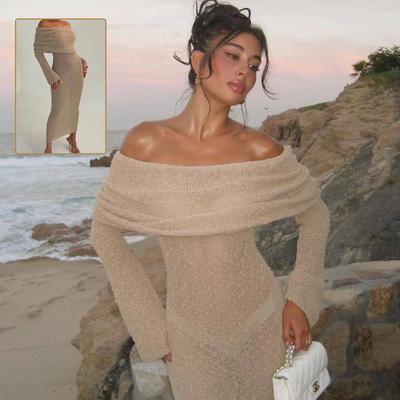 New   Long-sleeved Dress