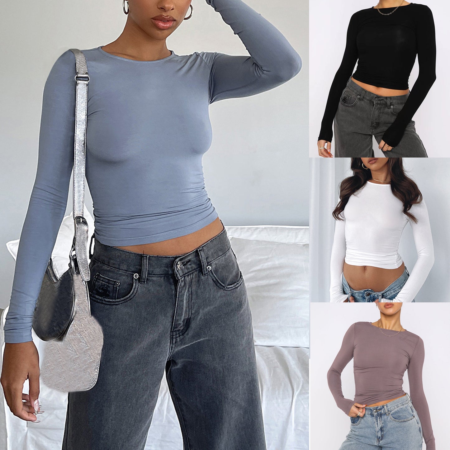 Slim Long-sleeved  Tops